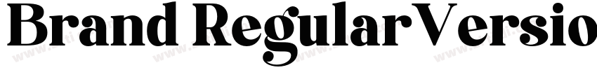 Brand RegularVersion字体转换